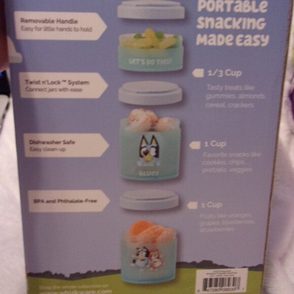 Whiskware Disney Bluey  Combo Snack Pack Lunch Set New - Picture 2 of 4
